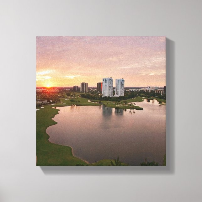 Country Club at sunset, Aventura, Florida Canvas Print (Front)