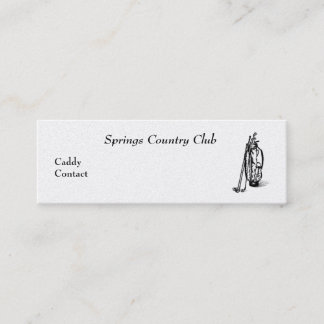 Country Club Caddy Card