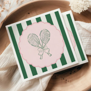 Country Club Courtside Racquet Tennis Birthday Napkins