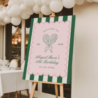 Country Club Courtside Racquet Tennis Welcome Sign