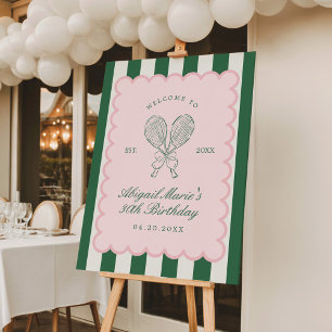 Country Club Courtside Racquet Tennis Welcome Sign