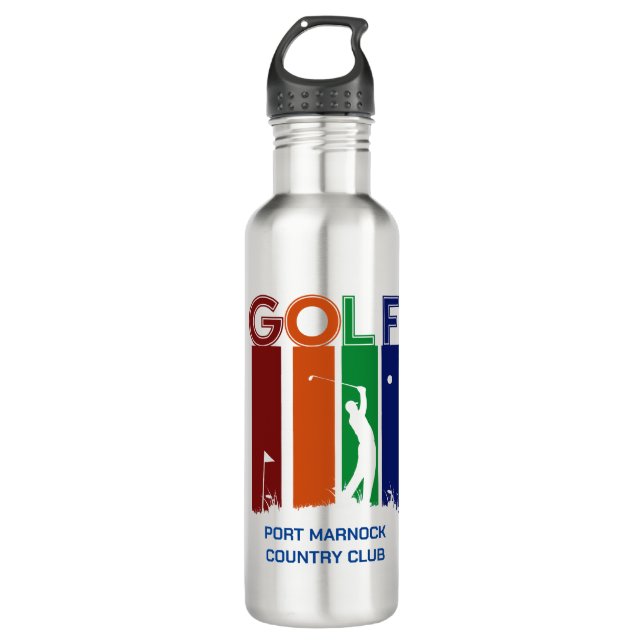 Country Club Drinking Tumbler Stainless Steel Water Bottle (Front)