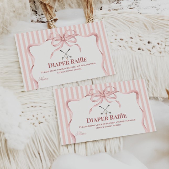 Country Club Golf Baby Shower Diaper Raffle Enclosure Card (Creator Uploaded)