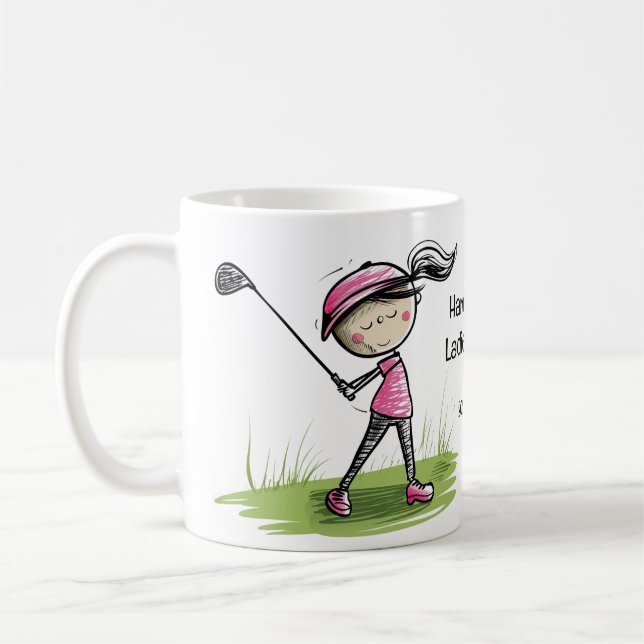 Country Club Ladies Golf League Custom Coffee Mug (Left)
