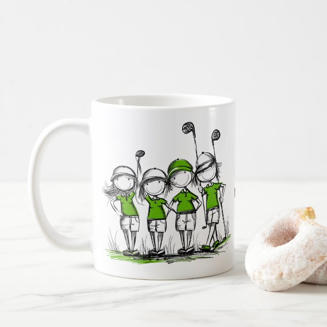 Country Club Ladies Golf League Custom Coffee Mug (With Donut)