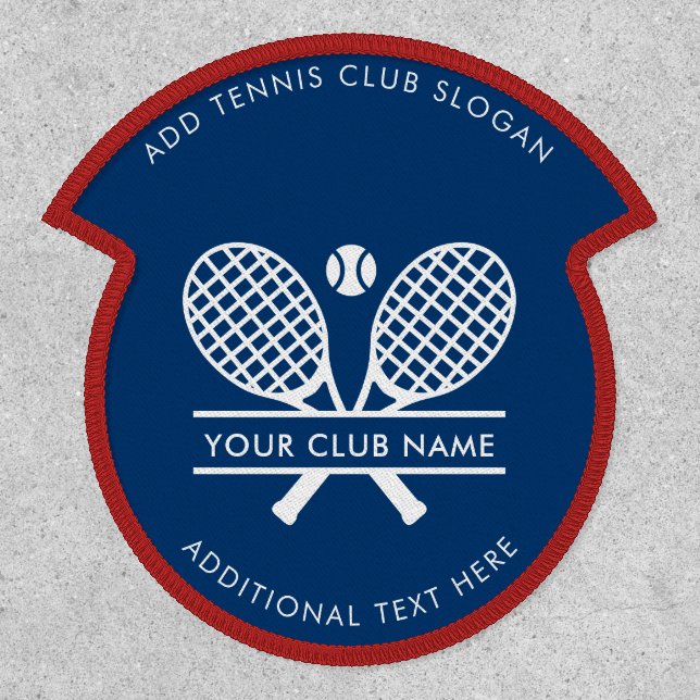 Country Club Name Tennis Team Blue Patch (Front)