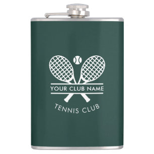 Country Club Name Tennis Team Coach Custom Flask