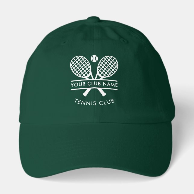 Country Club Name Tennis Team Coach Custom Hat (Front)