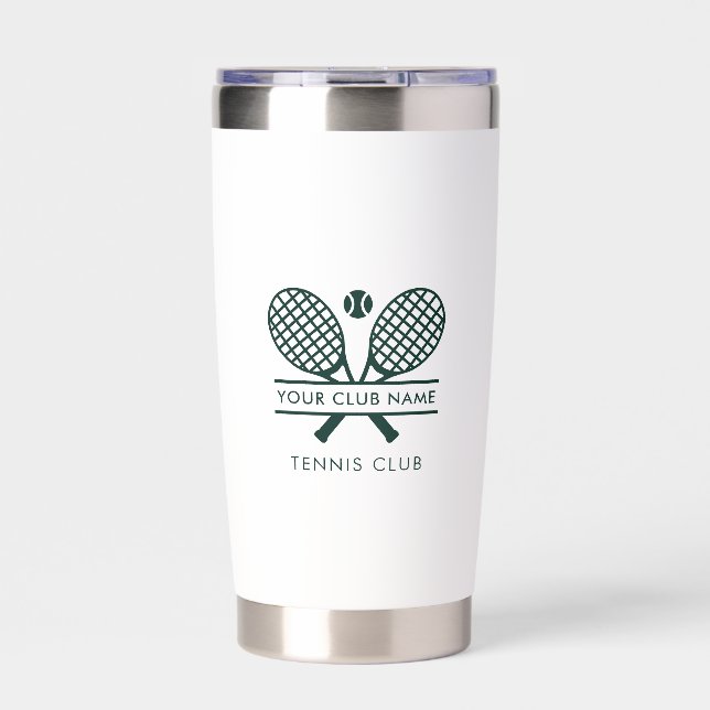 Country Club Name Tennis Team Players Custom Swag Insulated Tumbler (Front)