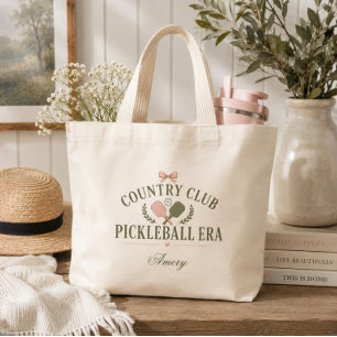 Country Club Pickleball Era Personalized Tote Bag