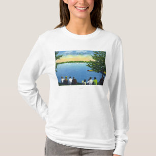 Country Club View of Sailboat Regatta on Lake T-Shirt