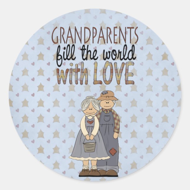 Country Collection Grandparents Love Stickers (Front)