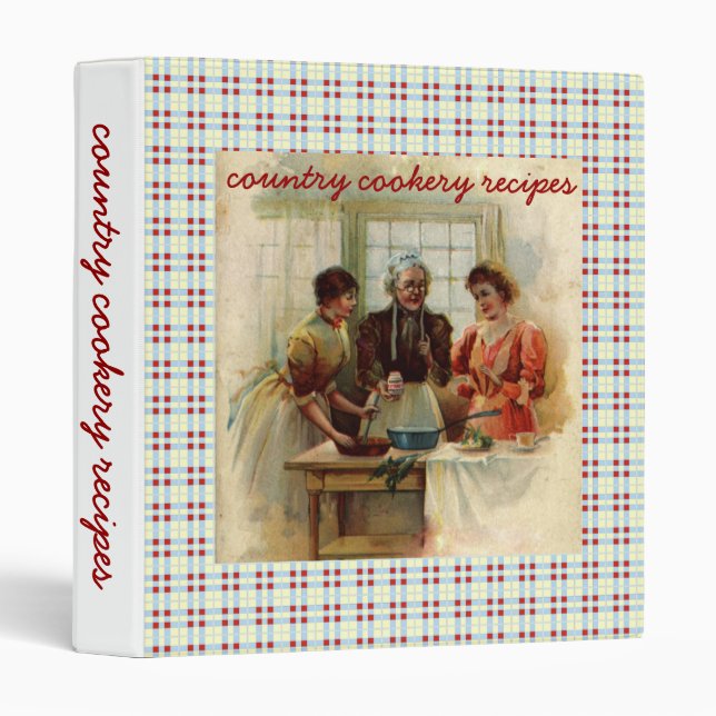 Country cookery recipes binder (Front/Spine)