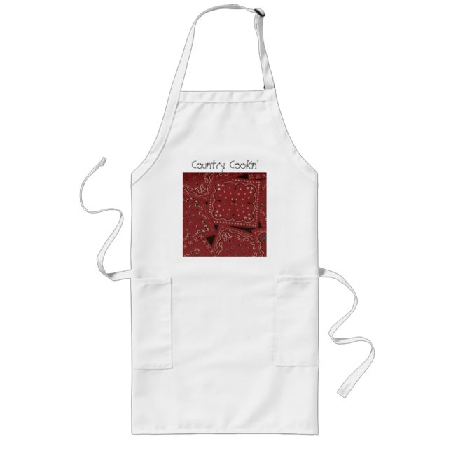 Country Cookin' Red Bandana Apron (Front)