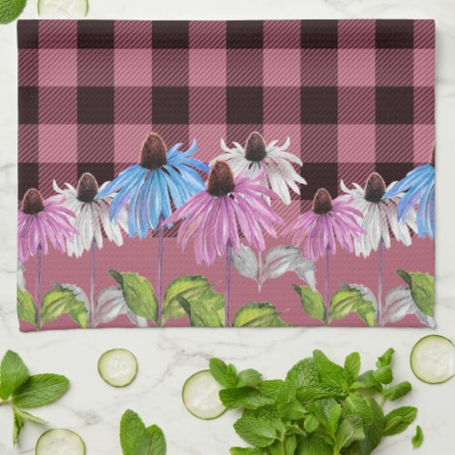 Country Corn Flowers Kitchen Towel