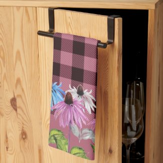 Country Corn Flowers Kitchen Towel