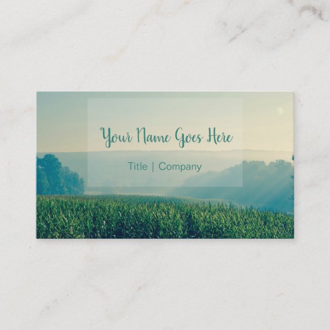 Country Cornfield Nature Business Cards (Front)