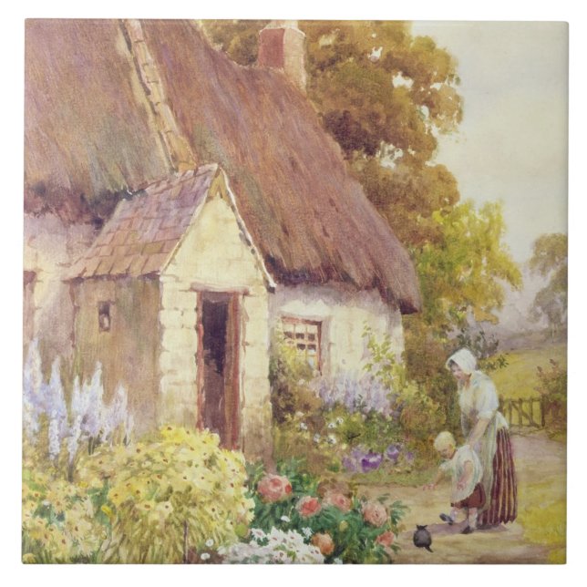 Country Cottage Ceramic Tile (Front)