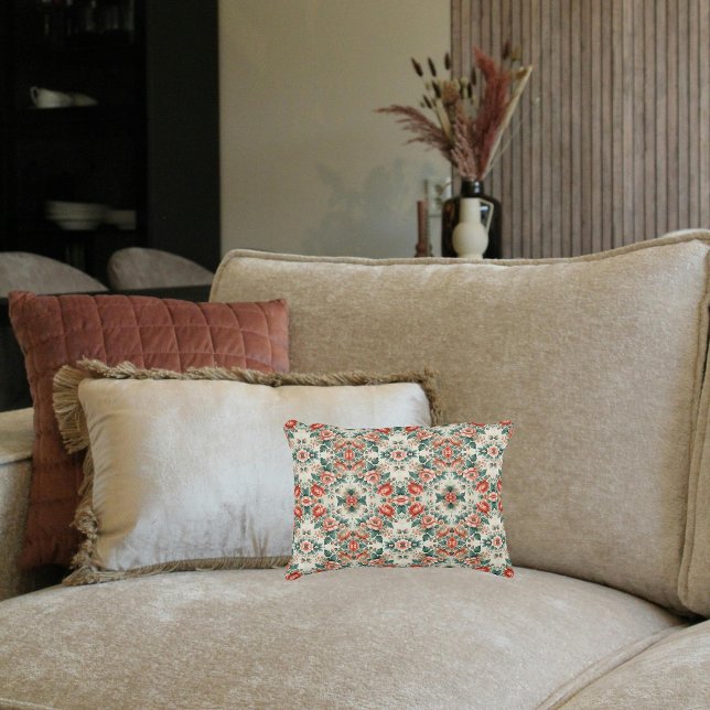 Country Cottage Floral Pattern Accent Pillow (Creator Uploaded)