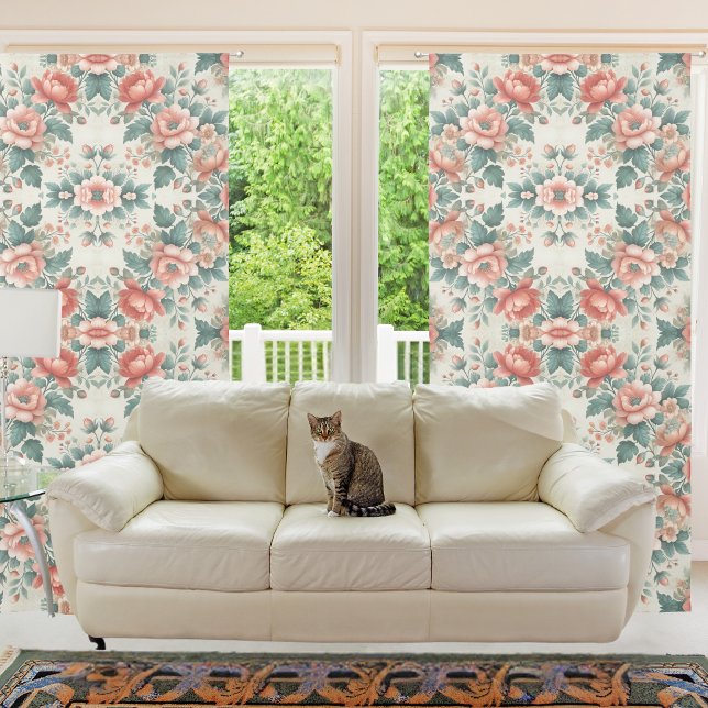Country Cottage Floral Pattern  Sheer Curtains (Creator Uploaded)