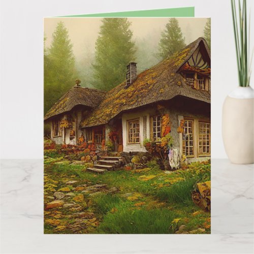 COUNTRY COTTAGE IN IRELAND BIRTHDAY Greeting Card