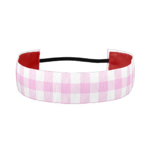 Country Cottage Pink Plaid Athletic Headband