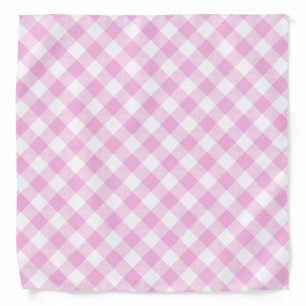 Country Cottage Pink Plaid Bandana