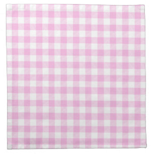 Country Cottage Pink Plaid Cloth Napkin