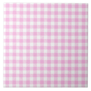 Country Cottage Pink Plaid Kitchen Ceramic Tile