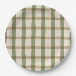 Country Cottage Plaid Paper Plates