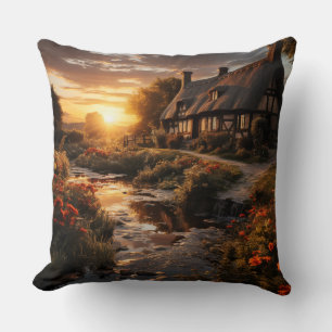 Country Cottage Throw Pillow