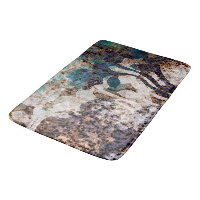 Country Cotton Silhouette Design Bath Mat (Angled)