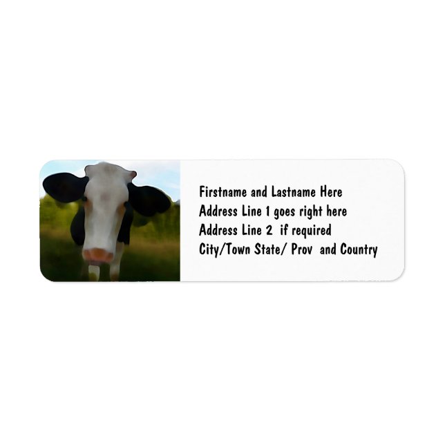 Country Cow Beef Farm Address Label (Front)