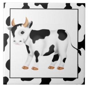 Country Cow cartoon kitchen tile