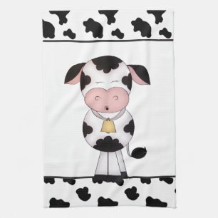 Country Cow cartoon kitchen towel