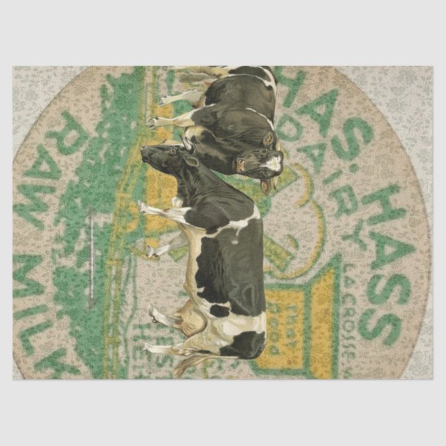 Country Cow Decoupage Tissue Paper (Front)