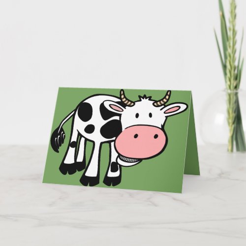 country cow greeting card