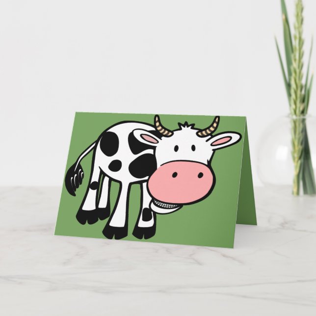 country cow greeting card (Front)
