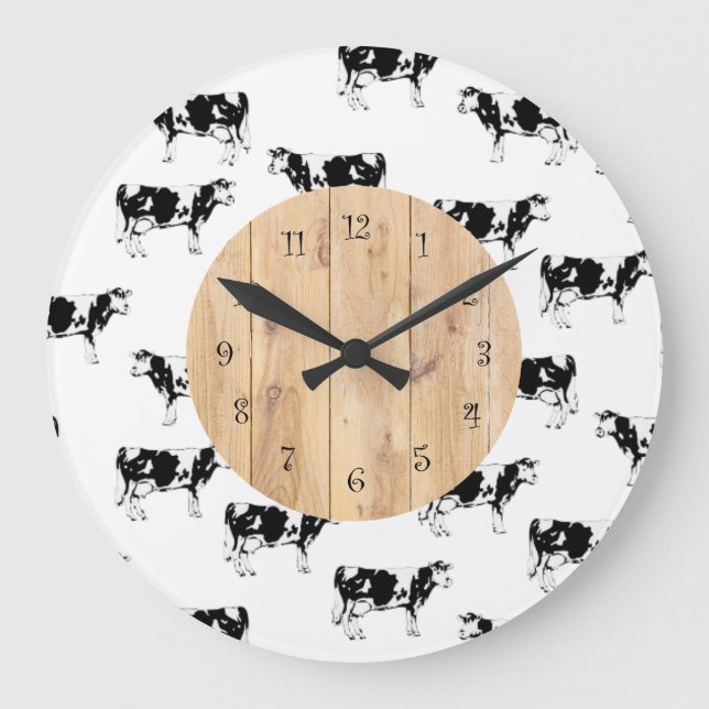 Country Cow Kitchen Wall Clocks (Front)