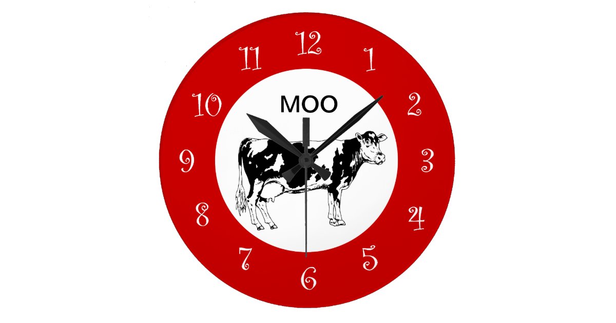 cow kitchen wall clock