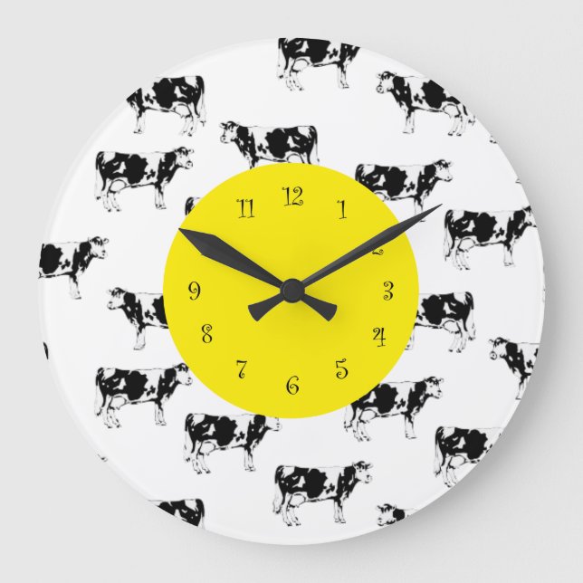 Country Cow Kitchen Wall Clocks (Front)