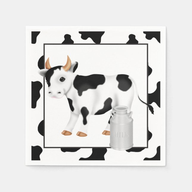 Country Cow Party paper napkins (Front)