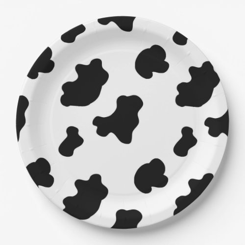 Country cow pattern paper plate
