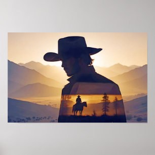 Country Cowboy Adventure Outdoors Nature Escape Poster