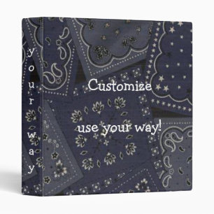 Country Cowboy Blue Bandana Avery Binder