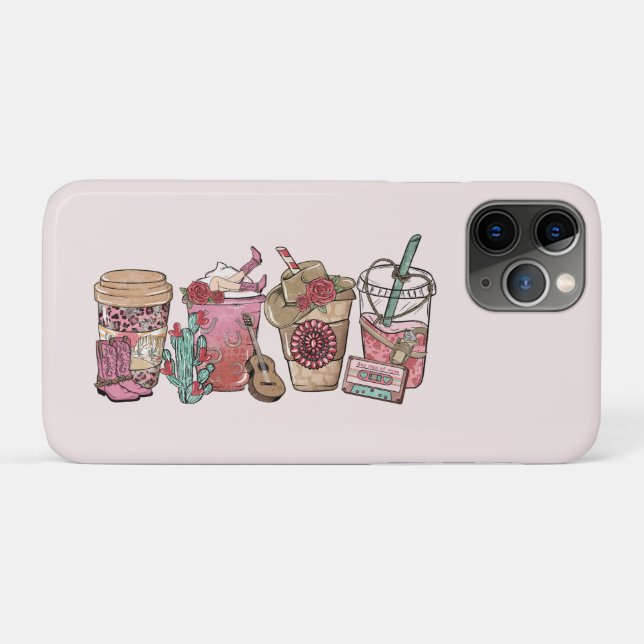 Country Cowboy Coffee Cups | Western-Themed Case-Mate iPhone Case (Back (Horizontal))