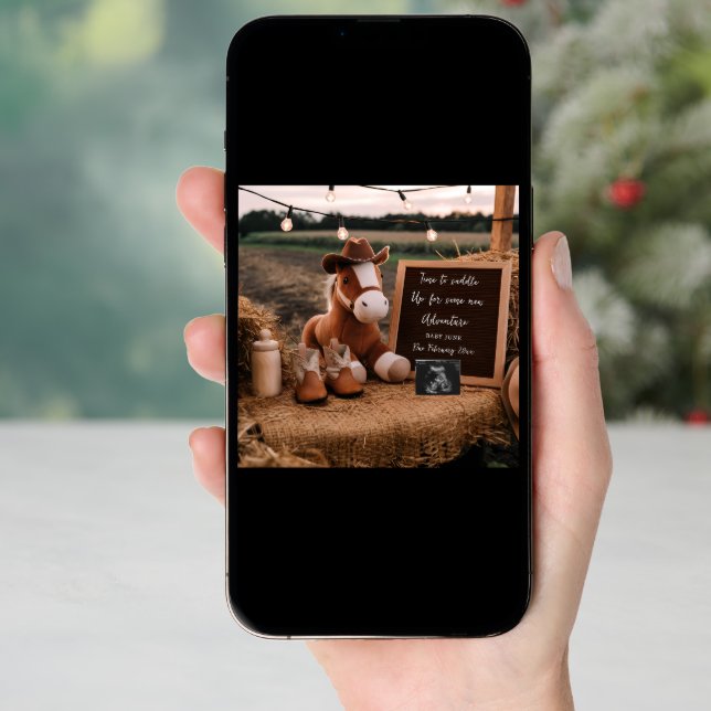 Country cowboy horse Pregnancy Announcement  (Front Digital)