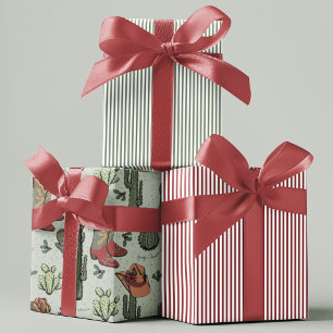 Country Cowboy Howdy Christmas Wrapping Paper Sheets