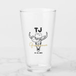 Country Cowboy Personalized Groomsmen Monogram Glass<br><div class="desc">Personalized gifts for groomsmen with old western cowboy theme. Decorated with cowboy hat with vintage western font. Text and background color are editable using the Design Tool to fit your occasion. Get this customize gift for wedding,  bachelor party,  engagement party or any other special occasions.</div>
