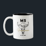 Country Cowboy Personalized Groomsmen Monogram Two-Tone Coffee Mug<br><div class="desc">Personalized gifts for groomsmen with old western cowboy theme. Decorated with cowboy hat with vintage western font. Text and background color are editable using the Design Tool to fit your occasion. Get this customize gift for wedding,  bachelor party,  engagement party or any other special occasions.</div>